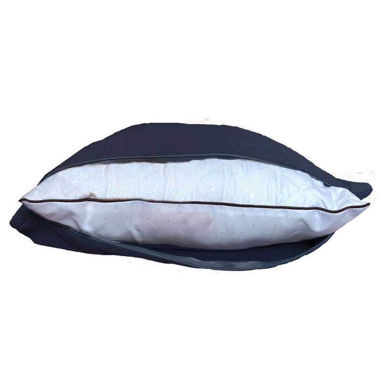 AUCOCU Extra Soft Jersey Knit Pillow Cases, Standard Size with Hidden Zipper, Soft Than Cotton, Pack of 2, Navy - Image 2